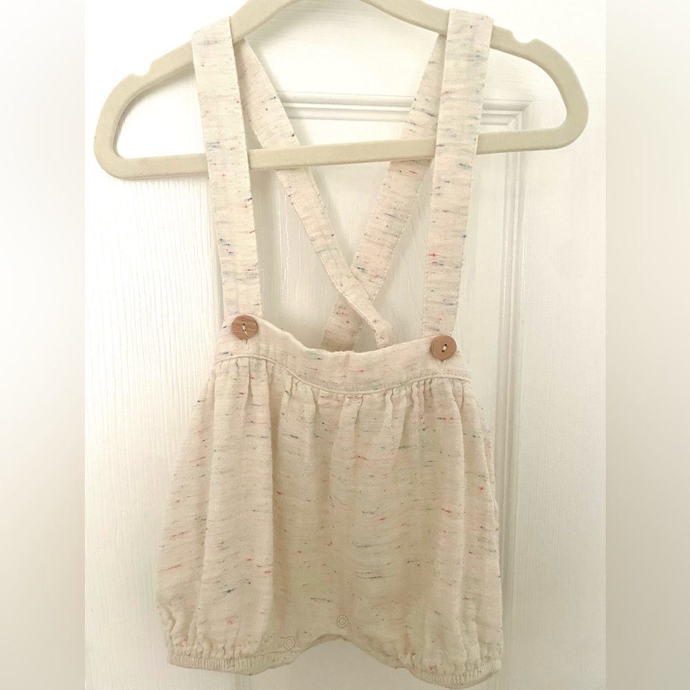 EUC Fin and Vince Confetti Suspender Shorts 6-12 mo